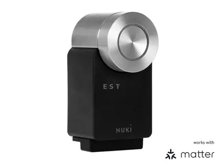 Elektronický zámok Nuki Smart Lock Pro 4. generácie, čierny, s podporou