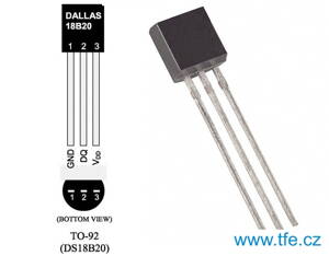 Teplotné čidlo Dallas DS18B20